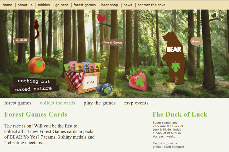 Bear Forest Games website 2012