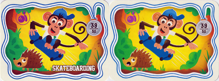 Bear Yoyo Greatest Games card 39, US and international versions
