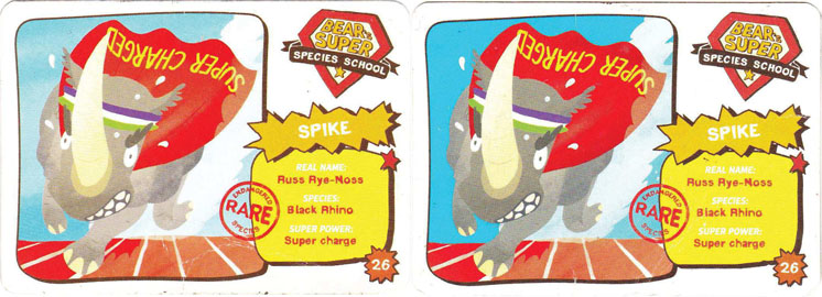 Yoyo Bear Super Species card 26 variants